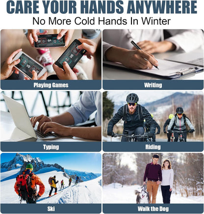 Heated Gloves for Men Women, Rechargeable Full & Half Hands Electric Gloves Heated Fingerless Touchscreen Gloves Heated Winter Hand Warmer for Work Cycling Skiing Outdoor Snow
