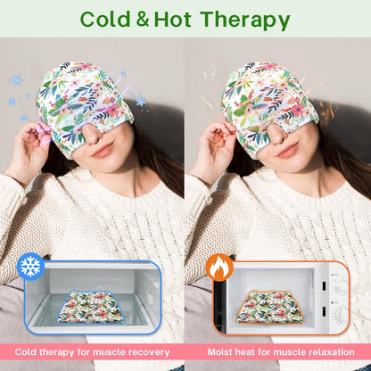 ZNÖCUETÖD Migraine Headache Relief Cap Hat Full Head ice Pack Wrap Cold Cap