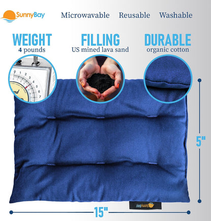 SunnyBay Microwavable Heating Pad, Bean Bag Wrap, 10x18 inch, 2.8 lb