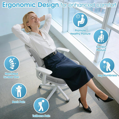 CushZone Seat Cushion and Lumbar Support Pillow for Office Chair, Black