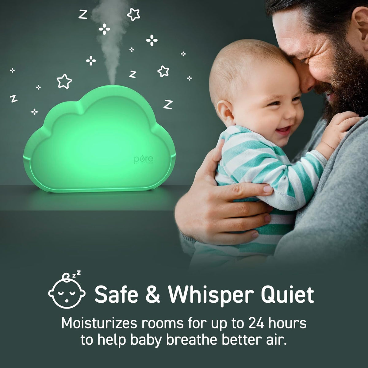 Pure Enrichment PureBaby Cloud Ultrasonic Cool Mist Humidifier