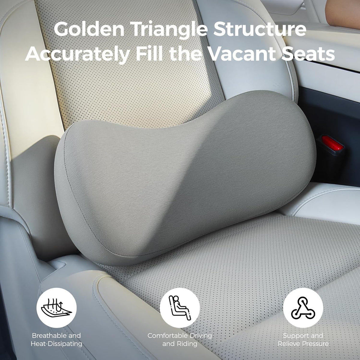BABUR Lumbar Support Pillow for Car, Coccyx Pain Relief Cushion