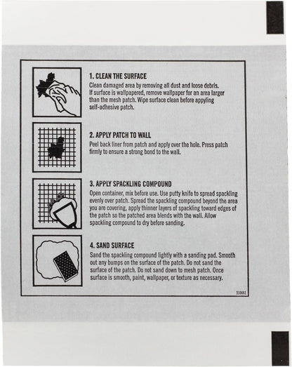 Gorilla Durable Wall Repair Patch, 4x4, for Walls & Ceilings | Flexible for Curves and Corners, Ultra-Thin and Easily Cut, Self-Adhering, Professional-Looking Repairs on Walls