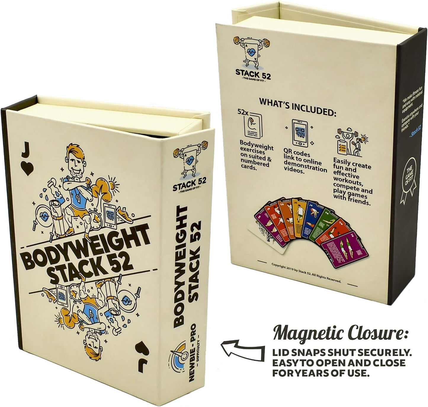 Stack 52 Bodyweight Exercise Cards: Workout Game