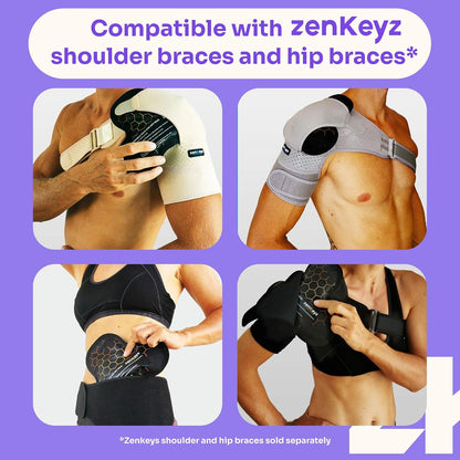 ZENKEYZ Reusable Gel Shoulder Ice Pack - 8x10 in, Black