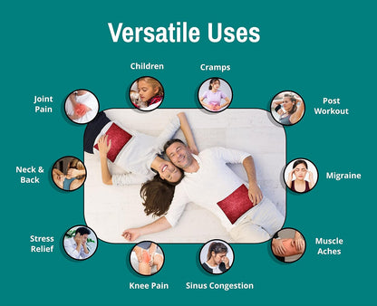 Microwavable Corn Filled Heating Pad and Cold Pack/Washable 100% Cotton Cover (Cross Hatch - Mint, 7.5in W x 11in L)