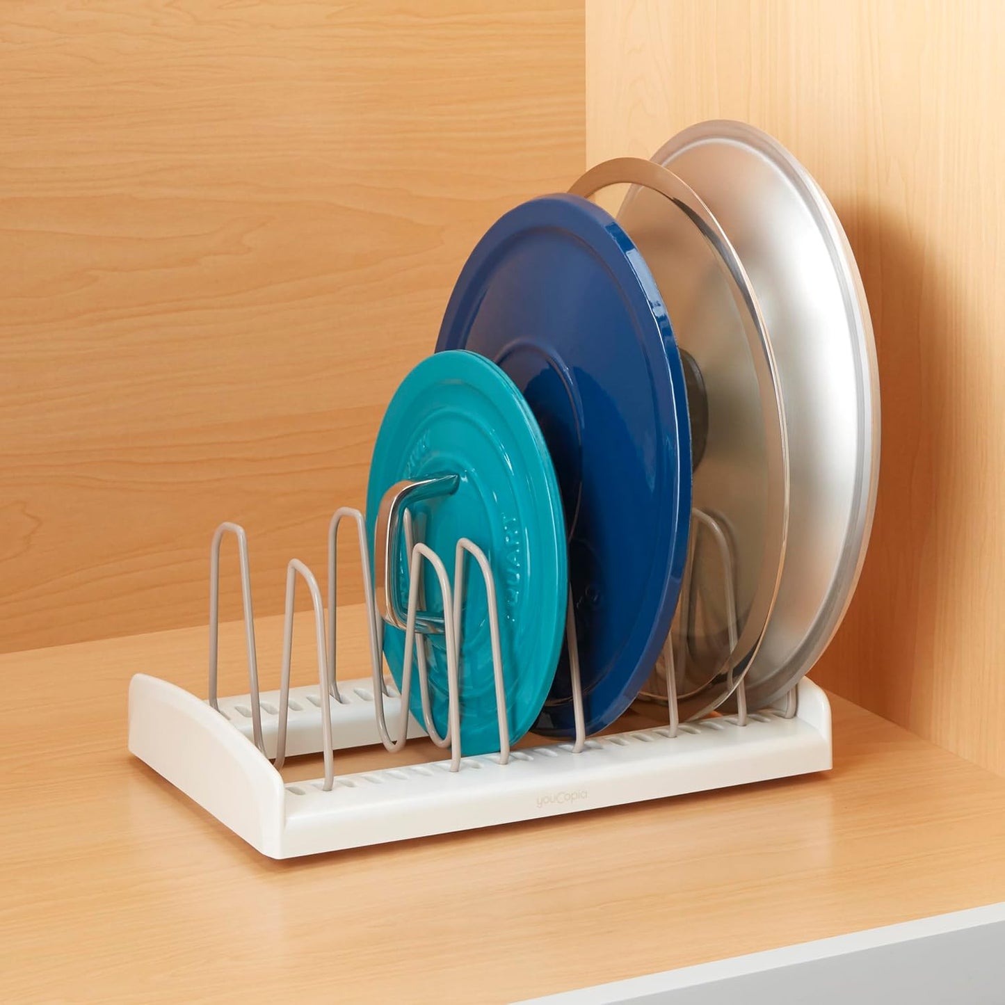 YouCopia StoreMore Bakeware Rack, Adjustable Dividers, Baking Pan Organizer