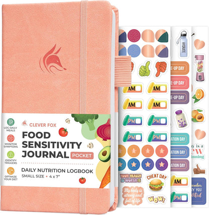 Clever Fox Food Sensitivity Journal & Symptom Diary, 8.5x11 Purple