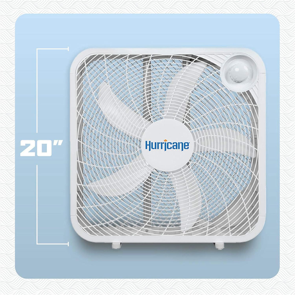 Hurricane Classic Floor Box Fan with 3 Speed Settings, Black - 20in