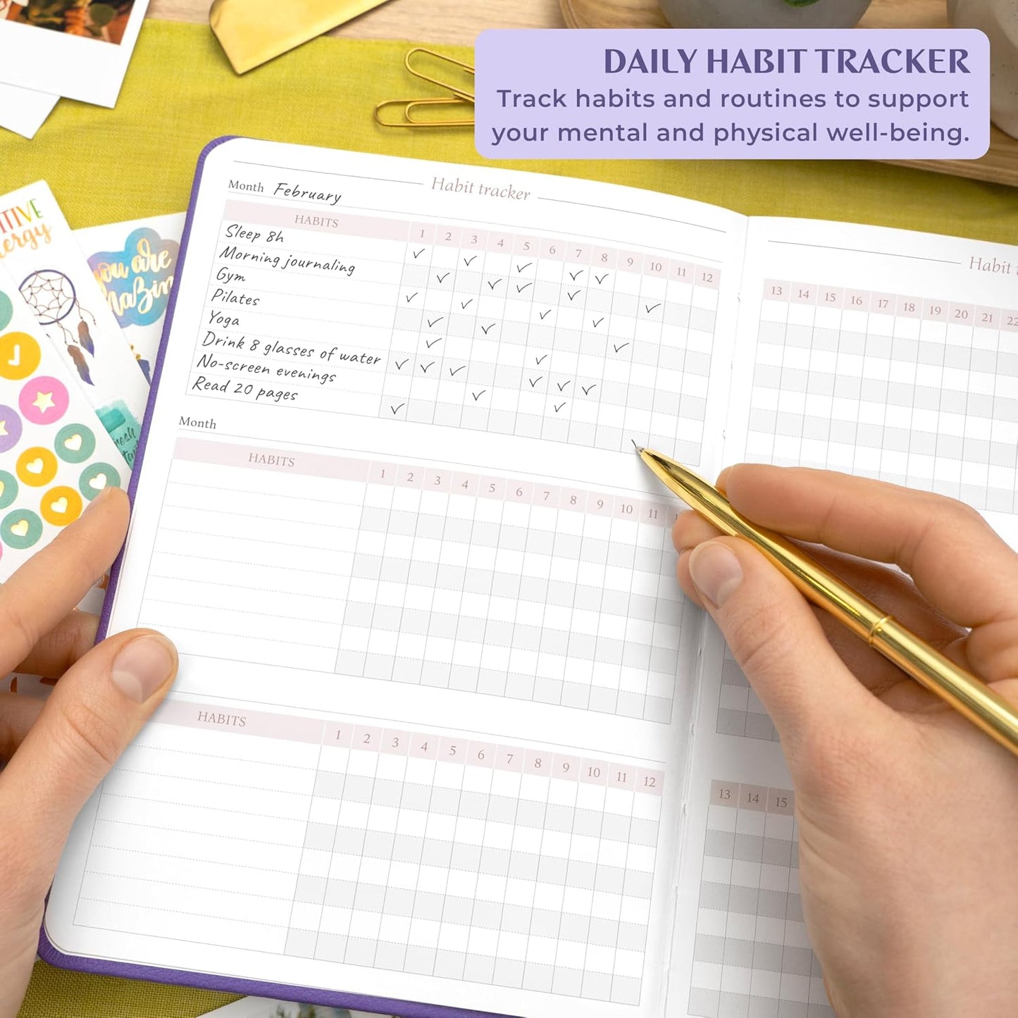 Legend Positivity Journal with Prompts – Guided Daily Affirmation Journal for Women & Men – Mental Health, Gratitude & Reflection Diary (Lavender)