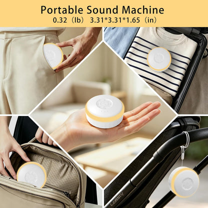 White Noise Sound Machine with Night Light for Sleep Baby Adults