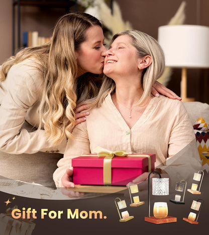 TigQiang Candle Warmer Lamp with Timer, Birthday Gifts for Women, Amber