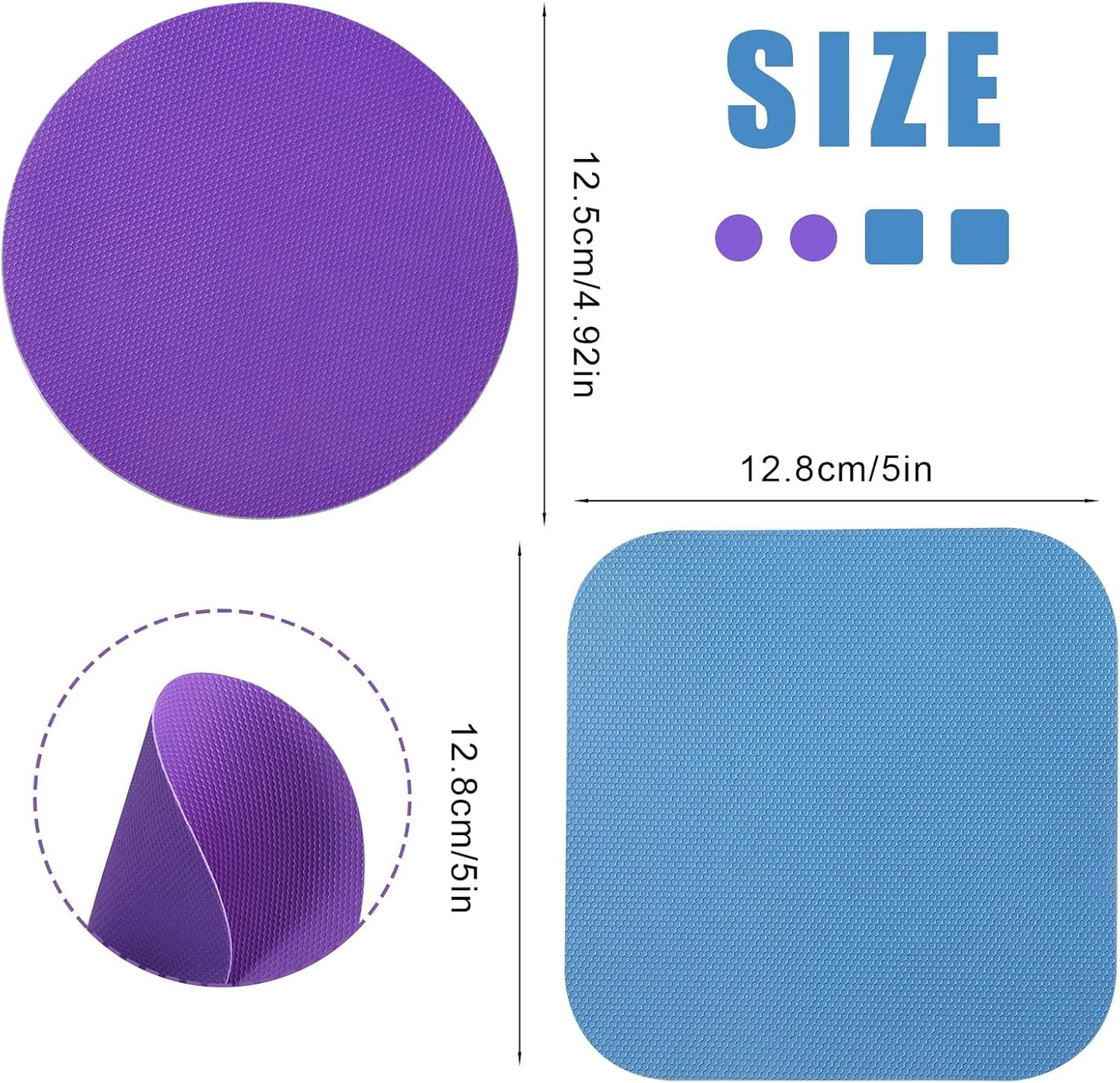 LUTER 4pcs Jar Opener Gripper Pad for Seniors with Weak Hands, Rubber | Multi-function Silicone Bottle Opener Lid Cap Rubber Gripper Pads Kitchen Coasters Gadgets, Light Blue, Green