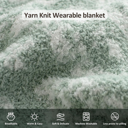 WDCOZY Wearable Blanket Hoodie Poncho Throw Comfy Soft Warm Cape Shawl Cozy Cloak Wrap Hooded with Sleeves For Women Adults