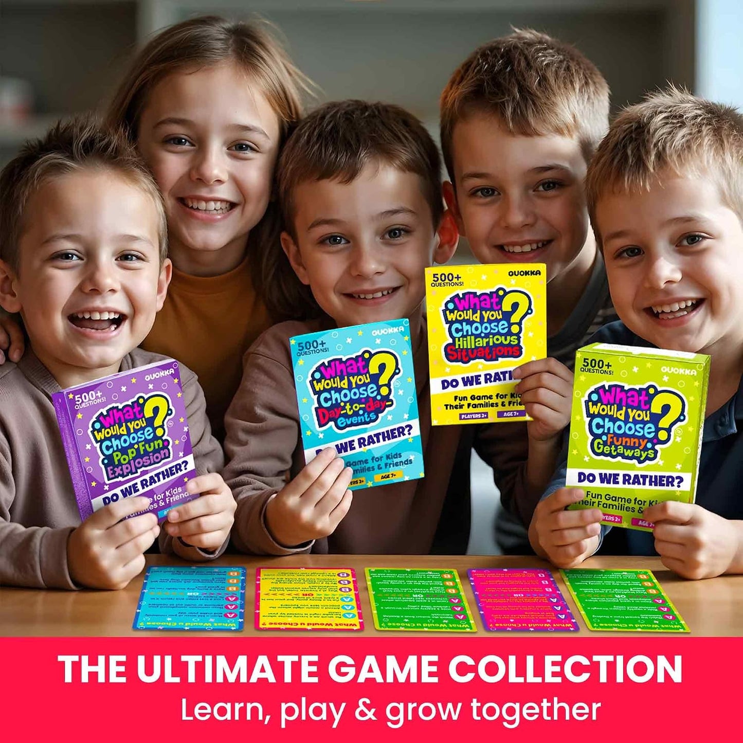 QUOKKA Card Game for Teens, Kids, Adults – 500+ Hilarious Travel & Vacation Scenarios | Funny Getaways What Would You Choose Challenge | Family Nights & Party Game for Friends, Road Trips & Sleepovers