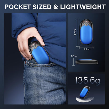 Hand Warmers Rechargeable 2 Pack, Magnetic Wolf-Shape Electric Hand Warmer with USB-C, 3 Heat Levels (100-122°F), Portable Pocket Heater for Outdoor Camping, Hunting Gifts