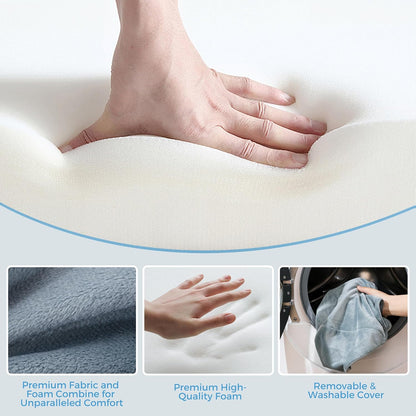 Ganondorf Leg Elevation Pillow, Premium Foam Leg Support Adjustable Wedge Pillow Relieves Joint Pain After Surgery Ergonomic Curve for Leg Support Promote Blood Circulation Single Leg