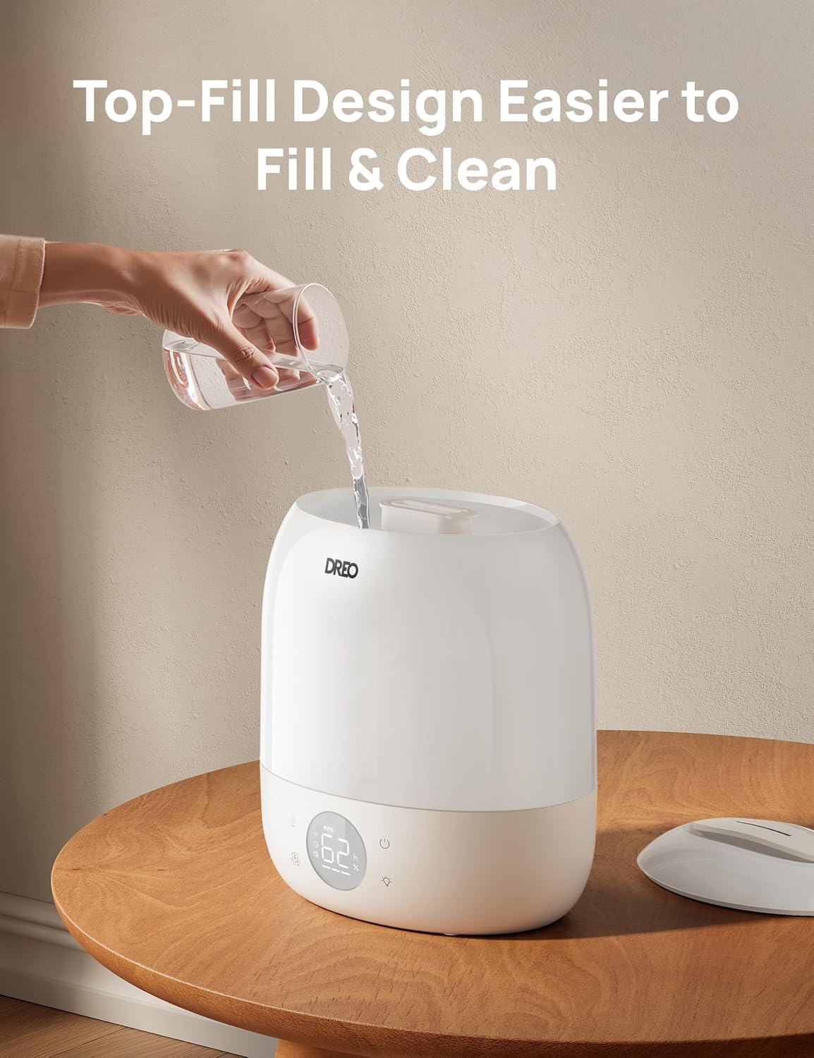 DREO Smart Humidifiers for Bedroom Baby, 30H & 28dB for Nursery