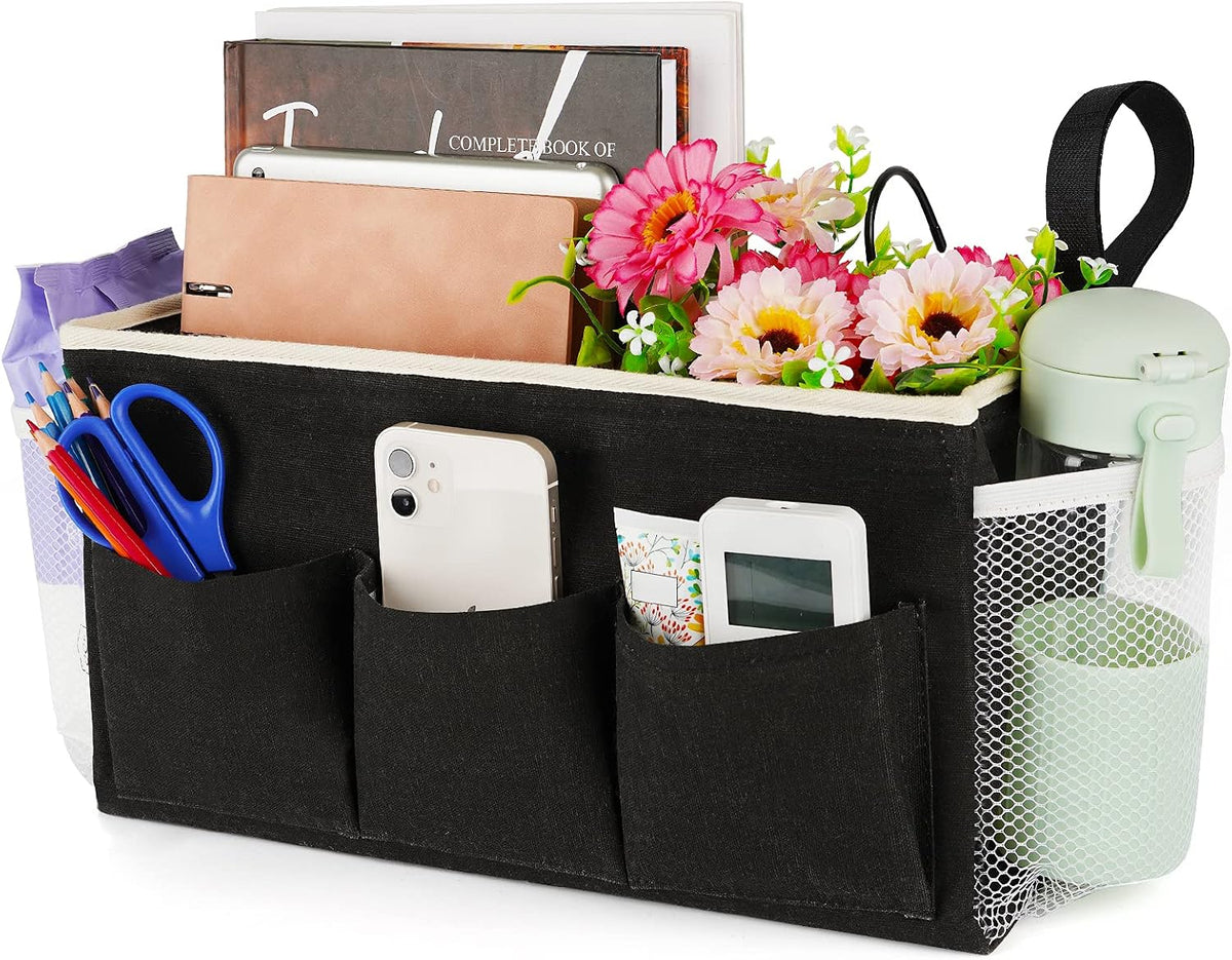 Lilithye Bedside Caddy, Bedside Storage Bag Hanging Organizer for Bunk Bed
