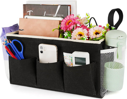 Lilithye Bedside Caddy, Bedside Storage Bag Hanging Organizer for Bunk Bed