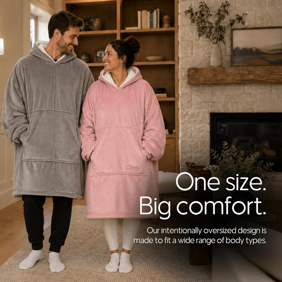 THE COMFY Original | Shark Tank | Patented | Sherpa Wearable Blanket Hoodie
