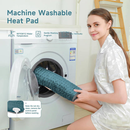 NBKLS Heating Pads for Back Neck Shoulder Pain, Electric Heating Pad Auto Shut Off, Fast Heat, Large Heating Pad Christmas Gift for Women Men, Birthday Gifts for Mom Dad (Blue)
