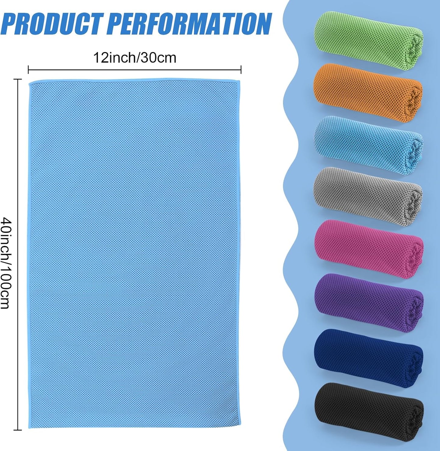 4 Pack Cooling Towels Wrap for Neck Face,Ice Cold Towel Rags Quick Dry for Gym Fitness Yoga Tennis Cycling Running Hiking Workout Sweat(Multicolor-02)
