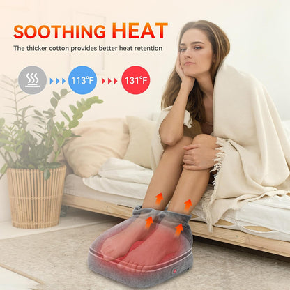Snailax Shiatsu Foot Massager with Heat, Foot Warmer with Removable Cover