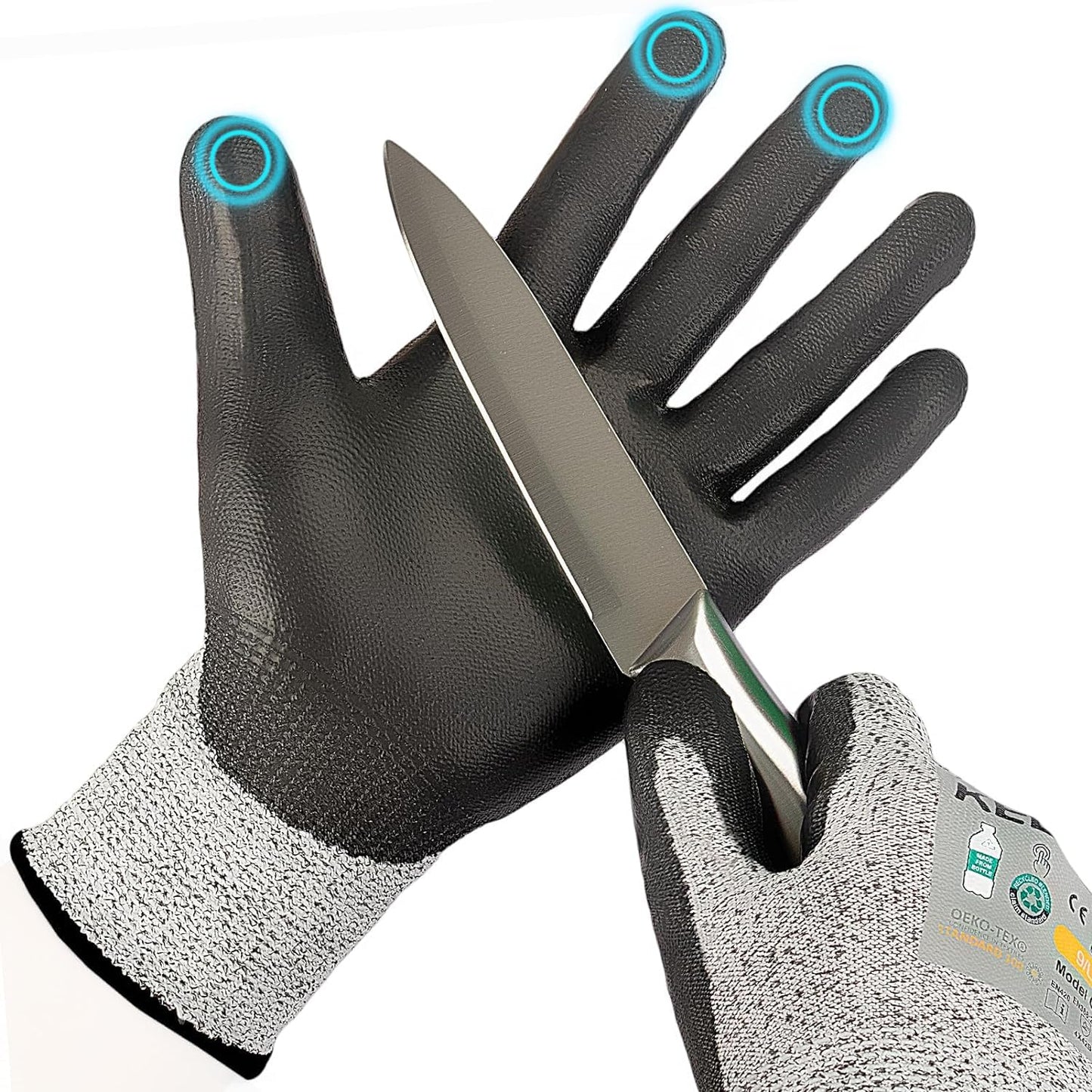 C4 Cut Resistant Gloves, ANSI A4, 100% Food Grade, 1 Pair, Medium | Food grade cutting gloves, glass-free & steel-free, breathable, washable. Ideal for meat cutting, slicing and oyster shucking