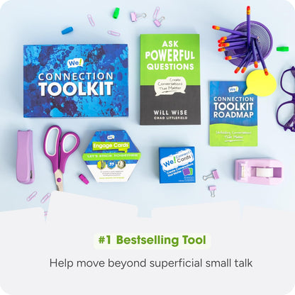 We! Connect, Ice Breaker Conversation Cards for Teams,10+ Activities | 20 fun, 20 deep & 20 self-reflection cards with10-plus activity guides & videos for workplace & education, featured by TEDx