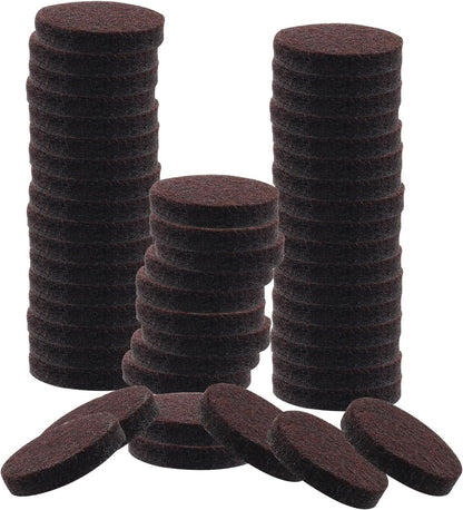 48 Pcs 1-1/2"/38mm Felt Furniture Pads Brown Round | Self Adhesive, 5mm Thick, Anti Scratch Floor Protectors, For Furniture Feet Chair Legs
