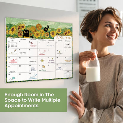 2026-2027 Magnetic Calendar for Refrigerator, Apr 2026-Dec 2027 | 21-Month Fridge Calendar 2026-2027 for Home Planning, Scheduling and Easy Organization, Greenery