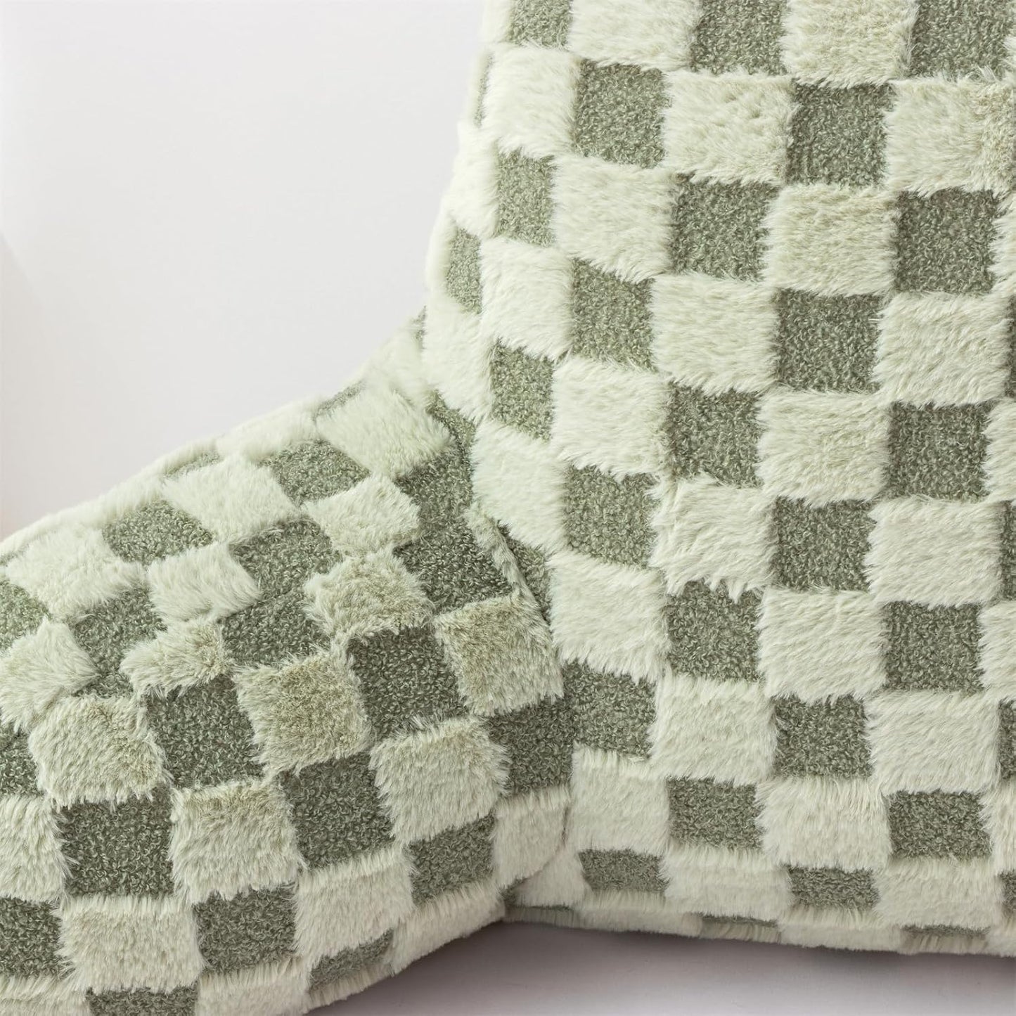 Aimuan Reading Pillow Checkered Bed Rest Wedge Backrest Checkerboard Pillow with Arms Back Support for Sitting Up in Bed Cushion Incline Rest Sleeping Snoring Pillow (Beige,Large)
