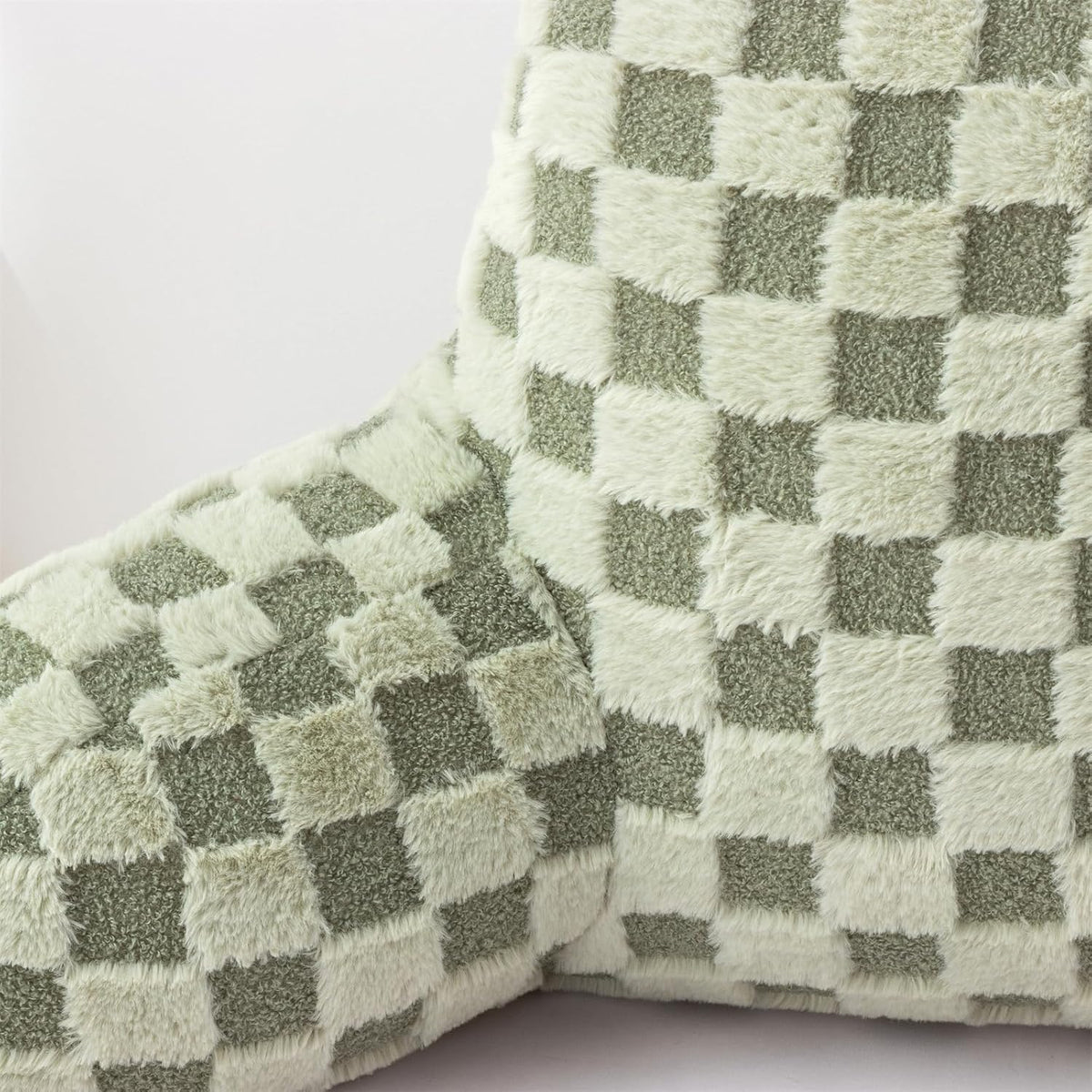 Aimuan Reading Pillow Checkered Bed Rest Wedge Backrest Checkerboard Pillow with Arms Back Support for Sitting Up in Bed Cushion Incline Rest Sleeping Snoring Pillow (Beige,Large)