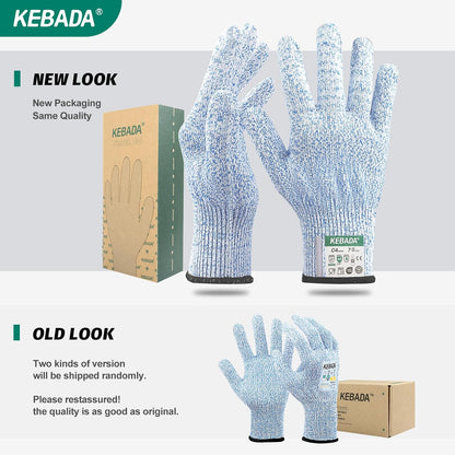 Kebada C4 Cut Resistant Gloves, ANSI A4, 100% Food Grade, 1 Pair