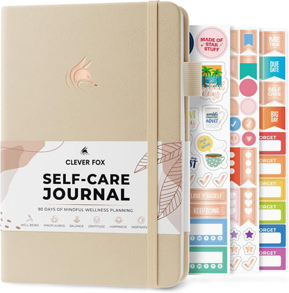 Clever Fox Self-Care Journal for Women, Daily Planner 5.8x8.3 Mystic blue