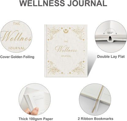 And Per Se Wellness Journal, Self Care & Daily Journal for Women, Mental Health Planner with Habit Tracker, Diet & Goals, Undated, Gift-Ready (Original Beige)
