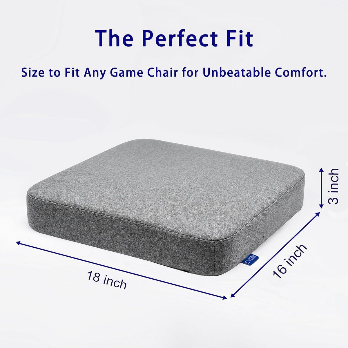 Ifoam Gel Infused Memory Foam Layer Wheelchair Cushion - Seat Cushion for Wheelchair-OfficeChair, Kitchen Chair-Pressure Sore and Tailbone Pain Relief-High Dense Polyfoam Base (Black,18x16x3 inch)