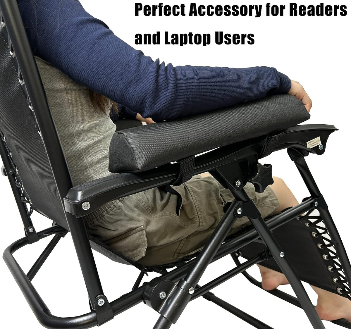 Arm Rest Pads for Zero Gravity Chair, Zero Gravity Chair Cushion with Long Adhesive Strips, Comfort Folding Antigravity Recliners Lawn Camping Patio Lounge Office Chairs Armrest Padding In Pair