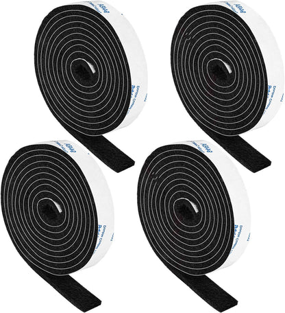 Felt Strips with Adhesive Backing, Felt Tape with Adhesive Backing, Felt Furniture Strips 2 Pack Roll 1/2x 60 Inches Black, Felt Strips for Furniture