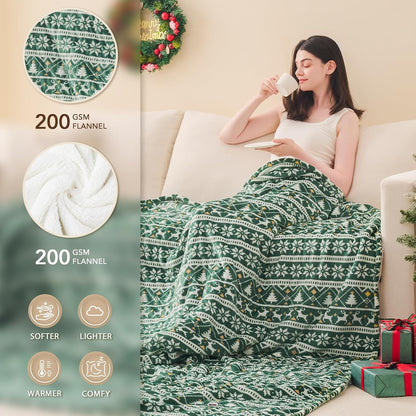 Homemate Heated Blanket Electric Throw - 50“x60“ Heating Blanket with 10 Fast Heat Levels 8 Hours Auto Off Soft Cozy Flannel Over-Heated Protection ETL Certification Keep Warming in Home | Throw with 10 Fast Heat Levels 8 Hours Auto Off Over-Heated