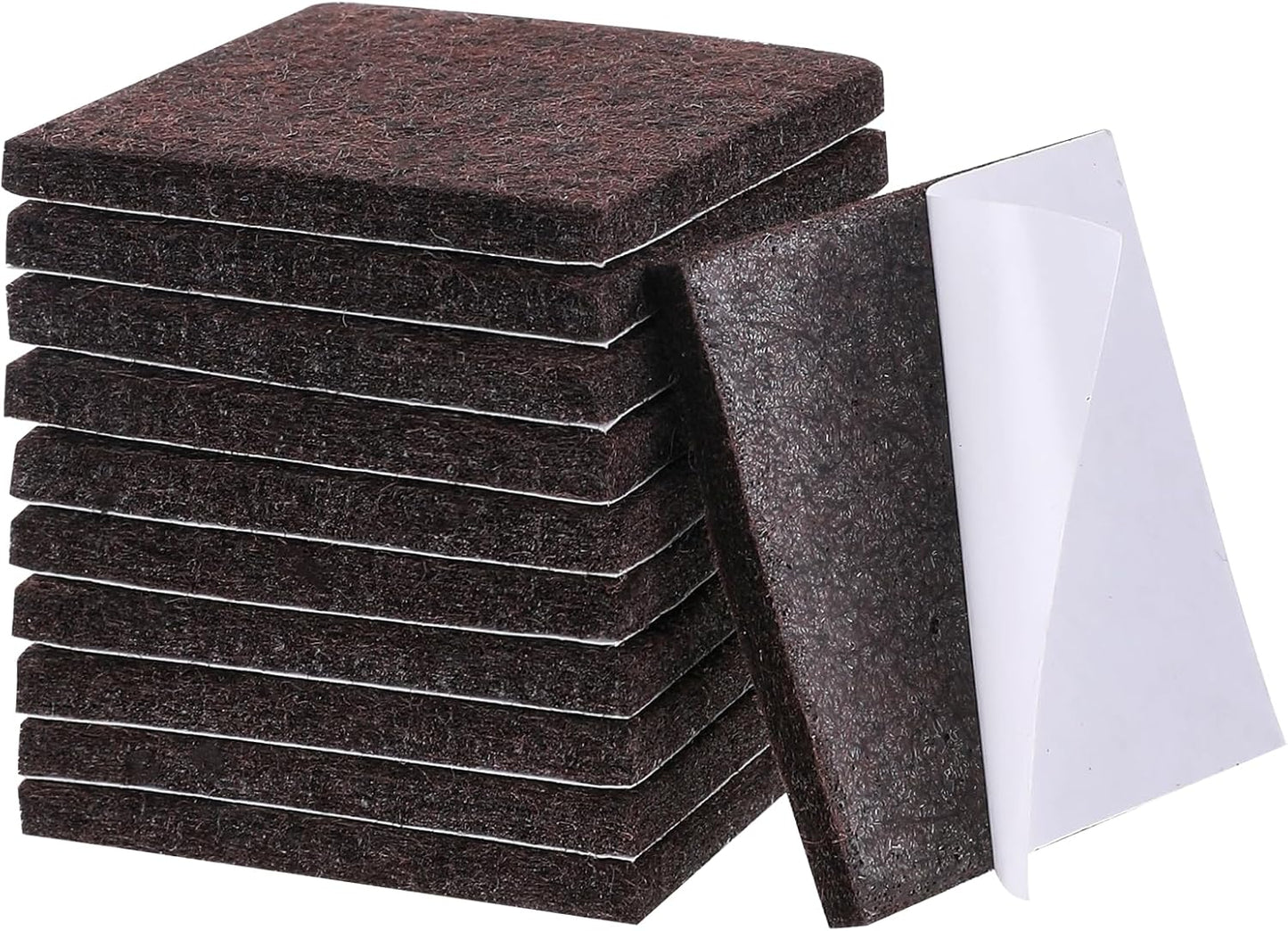 12Pcs Square Felt Furniture Pads, Self Adhesive Square Furniture Felt Pad 2 inch x 2 inch Cuttable Anti Scratch Floor Protectors Surface Protector for Hardwood Cabinet Laminated Floor Tile