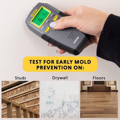 General Tools MMD4E Moisture Meter for Wood, Walls & Water Leak Detection | Pinless wood moisture meter for drywall & walls. Detects mold & humidity. Water leak detector for home moisture testing.