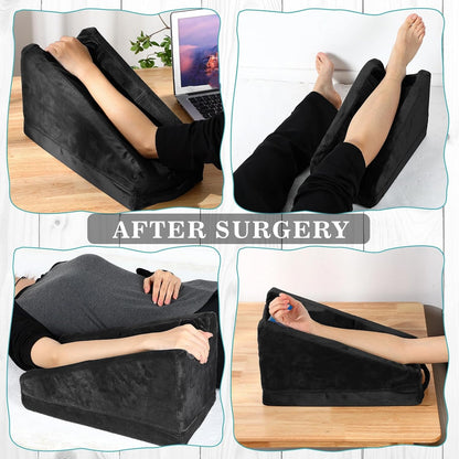 Buryeah Dark Gray Arm Elevation Pillow 2 Pocket, Plush Material