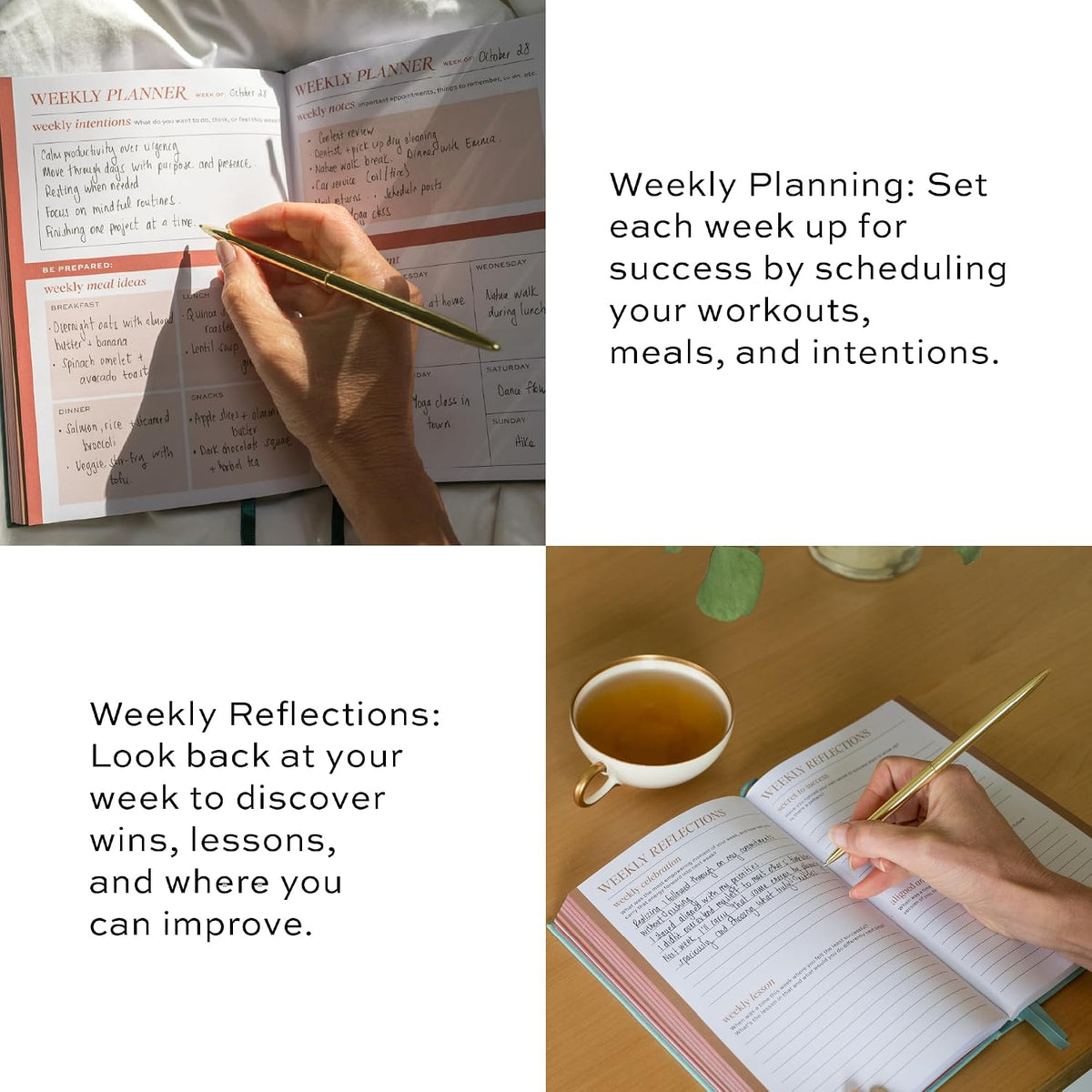 Paper & Progress Wellness Journal – 12-Week Fitness & Self Care Journal for Women | Daily Habit Tracker, Meal Planner, Workout Log, Weekly Reflections & Mindset Coaching Prompts