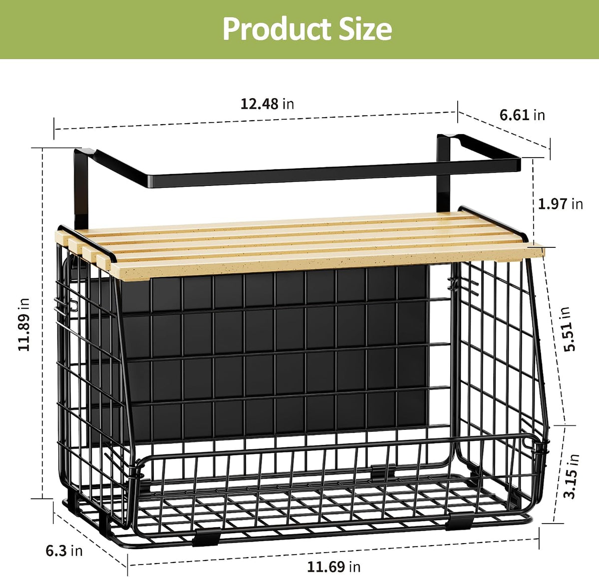Magnetic Shelf for Fridge, Fruit Potato Onion Storage Bins