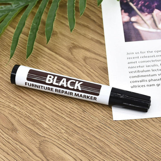SYCOOVEN Furniture Wood Repair Marker, Scratch Fix Pen for Floors, Tables - Simple Paint Touch Up for Stains, Carpenters (Black)