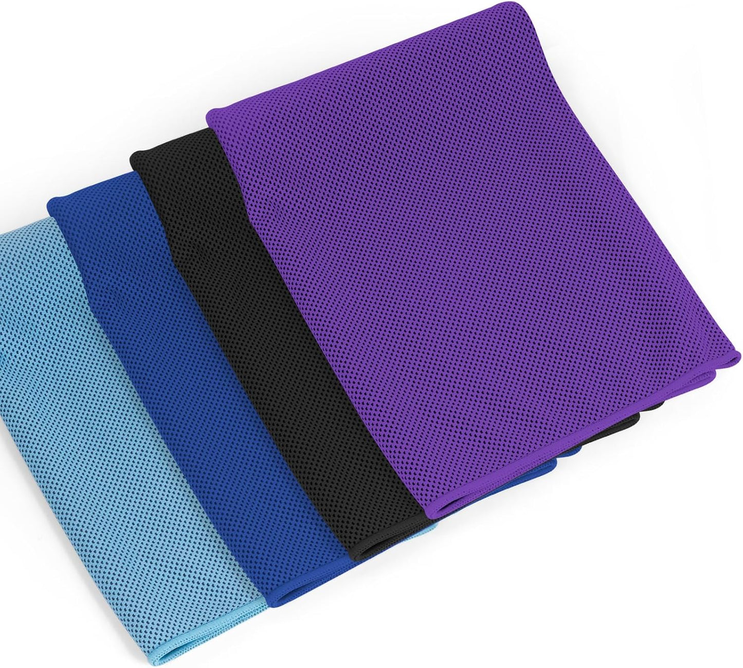 4 Pack Cooling Towels Wrap for Neck Face,Ice Cold Towel Rags Quick Dry for Gym Fitness Yoga Tennis Cycling Running Hiking Workout Sweat(Multicolor-02)