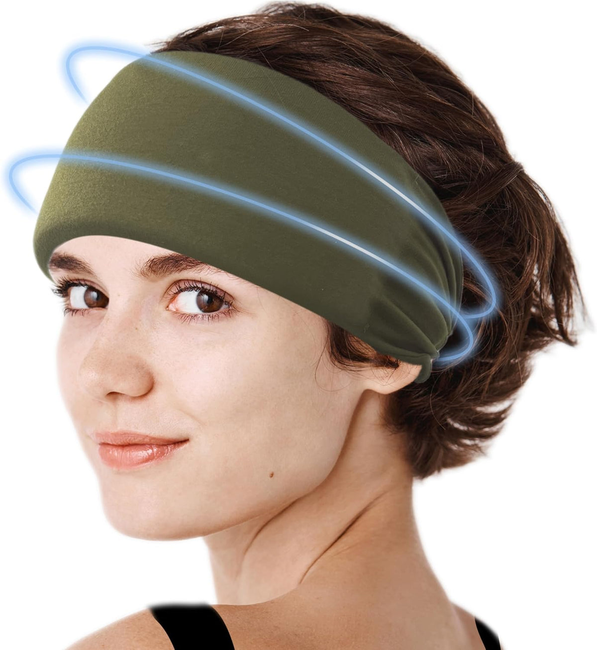 Crimmy Migraine Relief Cap, Headache Ice Pack Headband, Cold Face Eye Mask