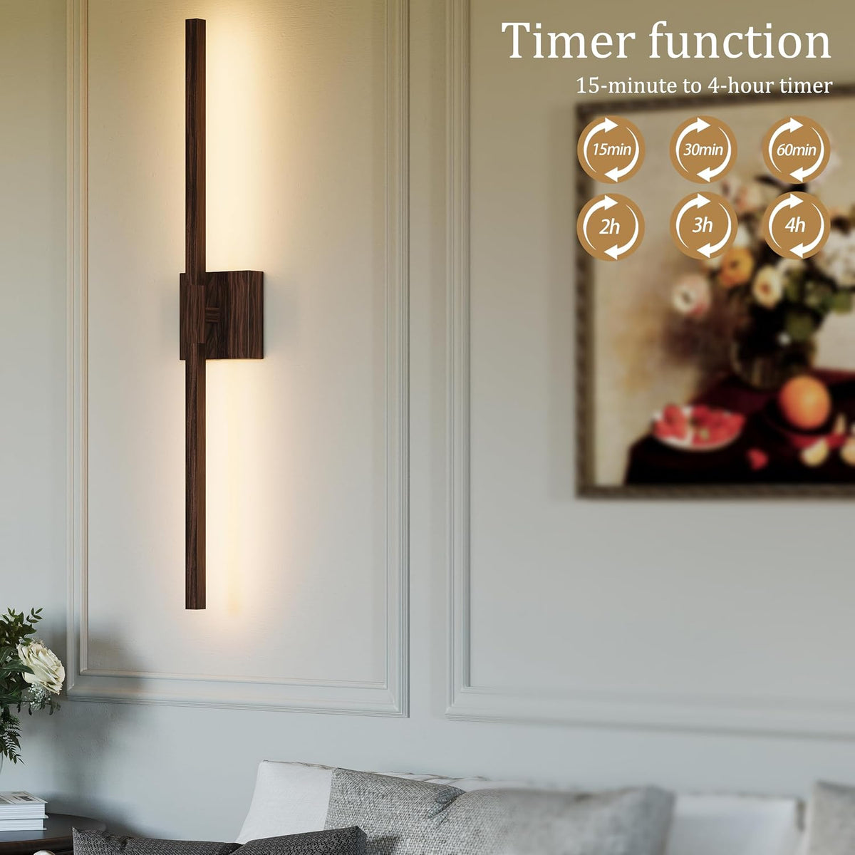 Rayogale Black Battery Operated Wall Sconce with Remote Control 8000mAh